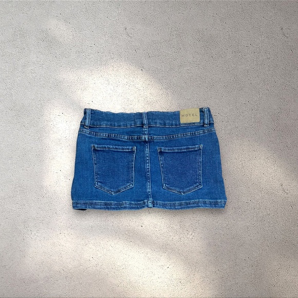 Motel Denim Mini Skirt - Picture 1 of 5